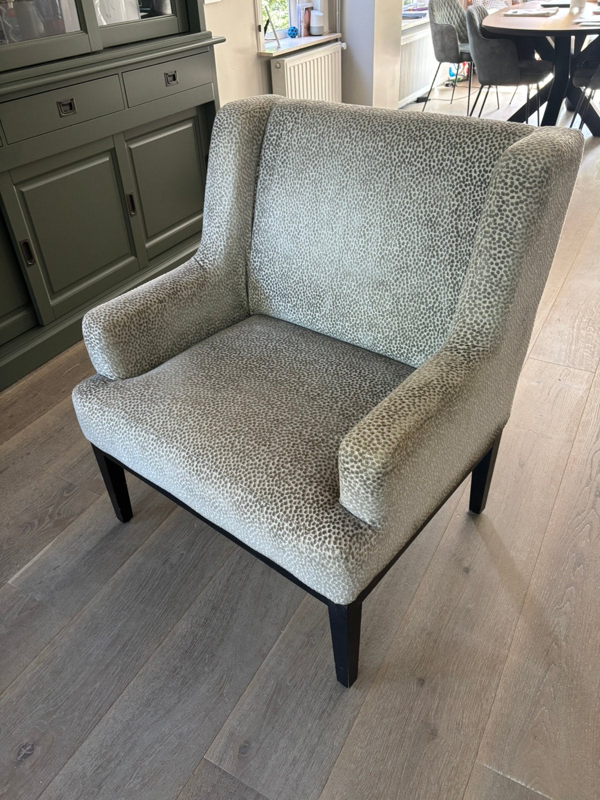 Grijze fauteuil, mooie staat, graag snel weg!, Ophalen, Zo goed als nieuw, Minder dan 75 cm, 50 tot 75 cm