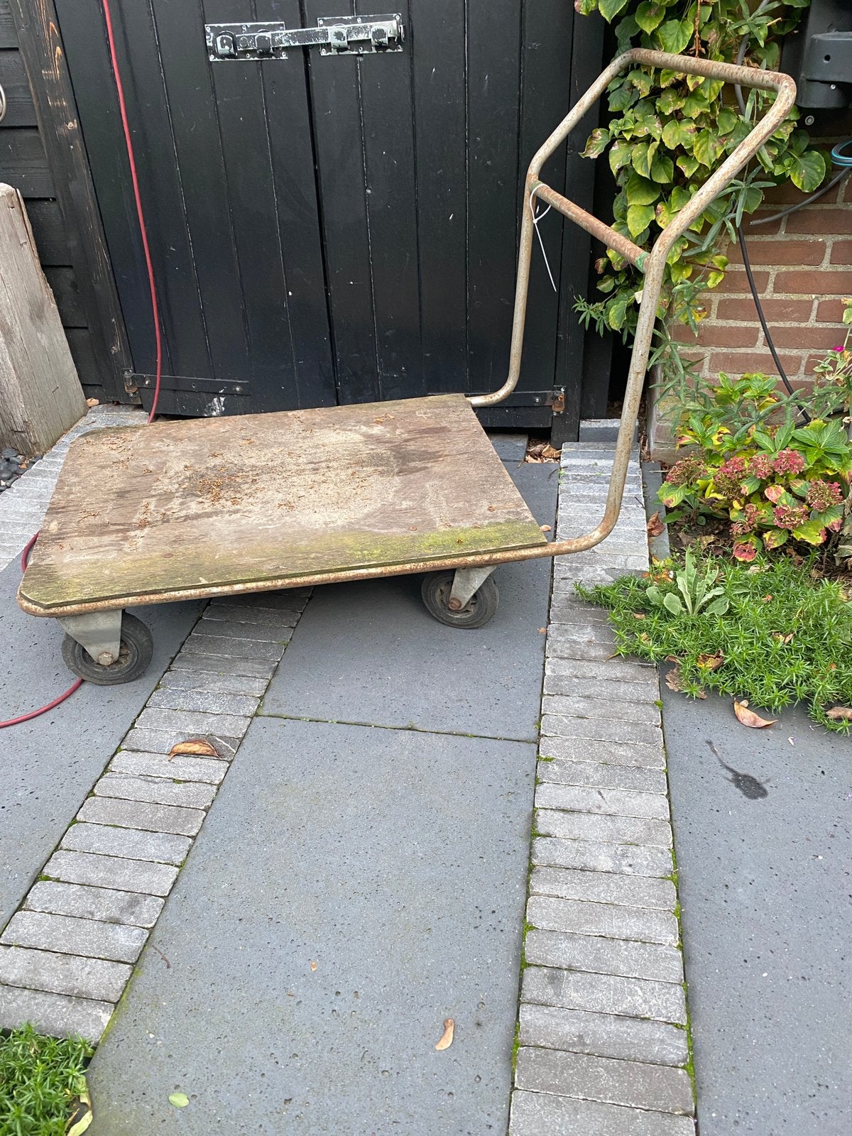 Trekkar transport wagen handkar transport kar, 100 liter of meer, Ophalen, Zo goed als nieuw, Transportkar