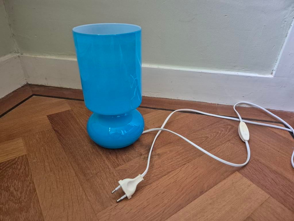 Ikea paddestoel lampje, vintage, blauw, Ophalen of Verzenden