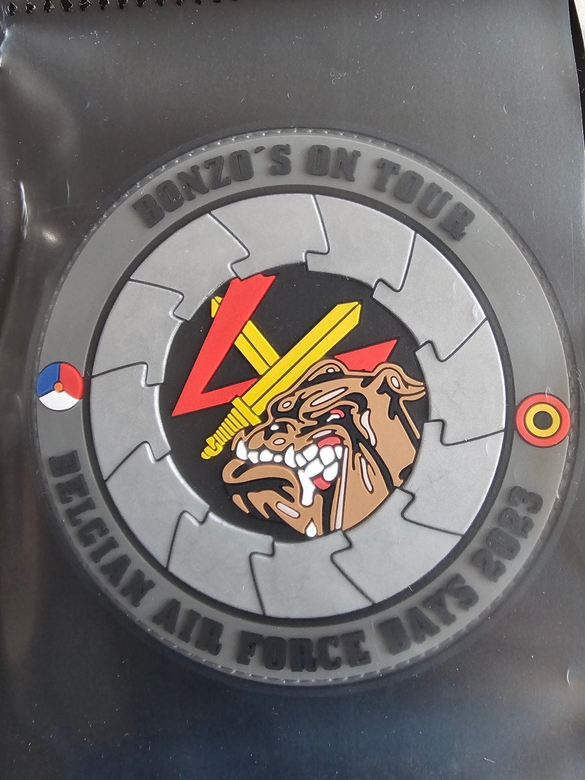 312 sqn vliegshow belgie, Verzamelen, Ophalen of Verzenden, Zo goed als nieuw, Patch, Badge of Embleem