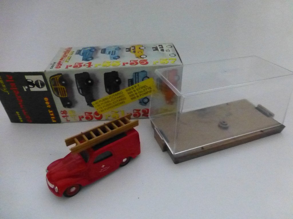 Brumm Fiat 500C Furgoncino brandweer Italië, Ophalen of Verzenden, Zo goed als nieuw, Auto, Overige merken