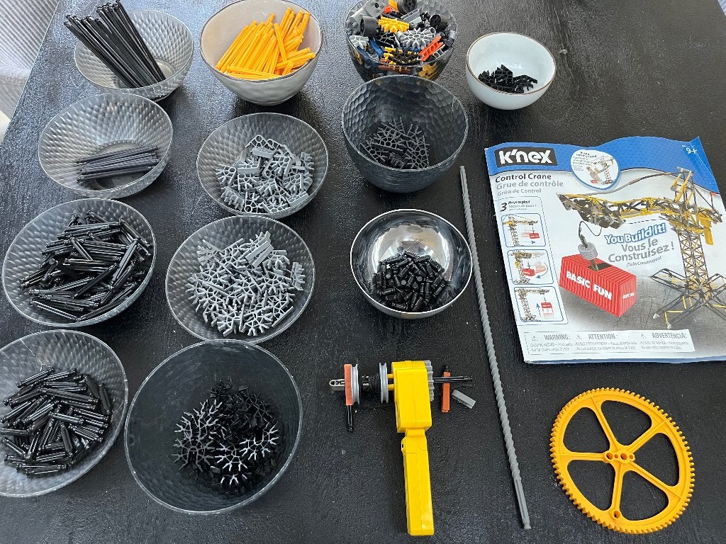 K’Nex Hijskraan (met reserve onderdelen), Kinderen en Baby's, Ophalen of Verzenden, Gebruikt, Knutselen