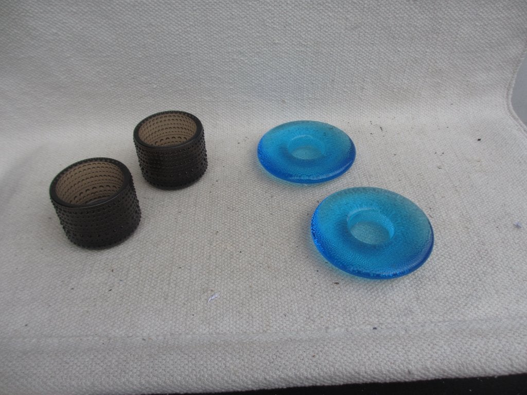 Iittala Kastelhelmi (2x) en Nappi (3x) waxinelichthouders, Gebruikt, Meerkleurig, Waxinelichthouder, Ophalen of Verzenden