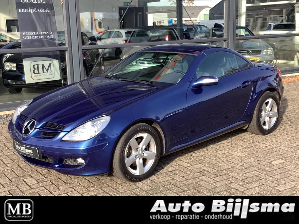 Mercedes SLK-klasse 280 automaat, nekverwarming, zeer net,, Auto's, Gebruikt, Cabriolet, Blauw, Bedrijf