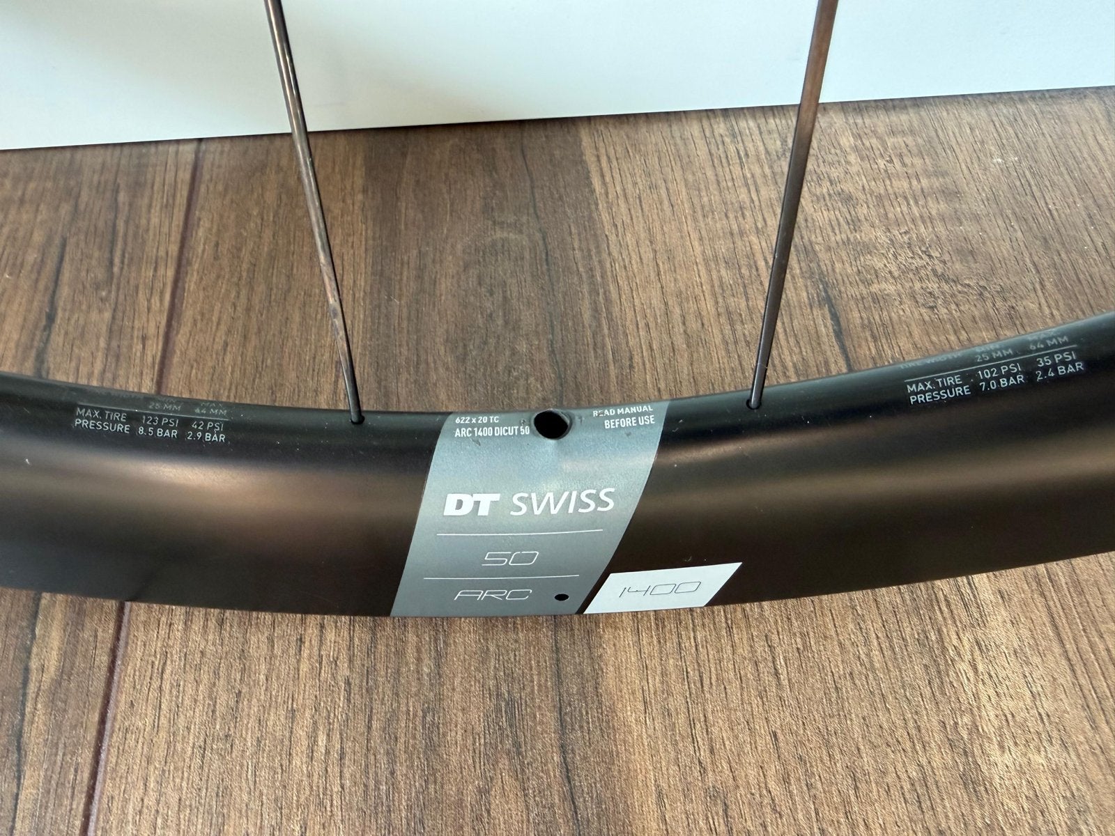DT Swiss ARC 1400 Wielset - 50mm velg, 240 naaf, DT Swiss, Racefiets, Zo goed als nieuw, Carbon