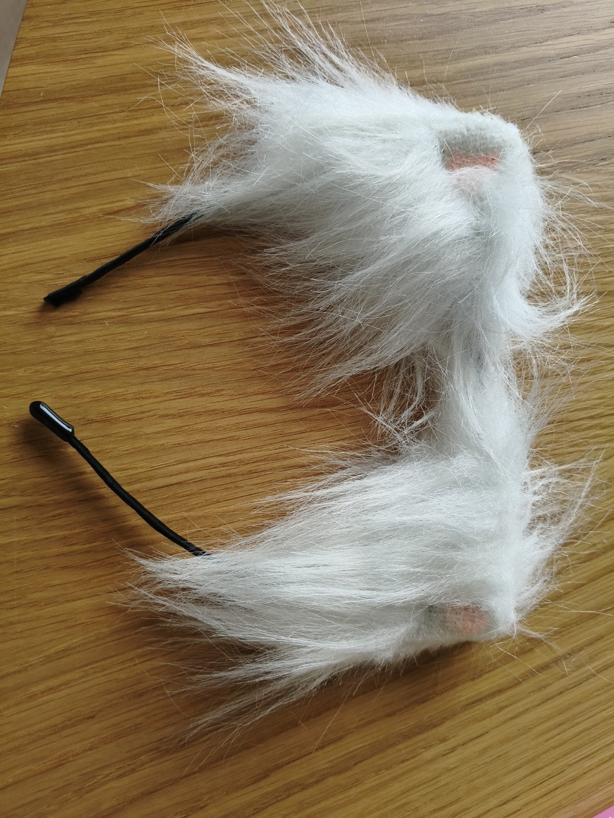 Witte pluizige oren hoofdband - cosplay/feest, Ophalen of Verzenden