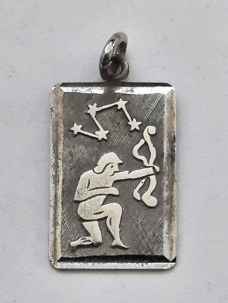 Mooie vintage zilveren hanger sterrenbeeld Boogschutter 835, Ophalen of Verzenden, Zo goed als nieuw, Kruis of Symbool, Zilver