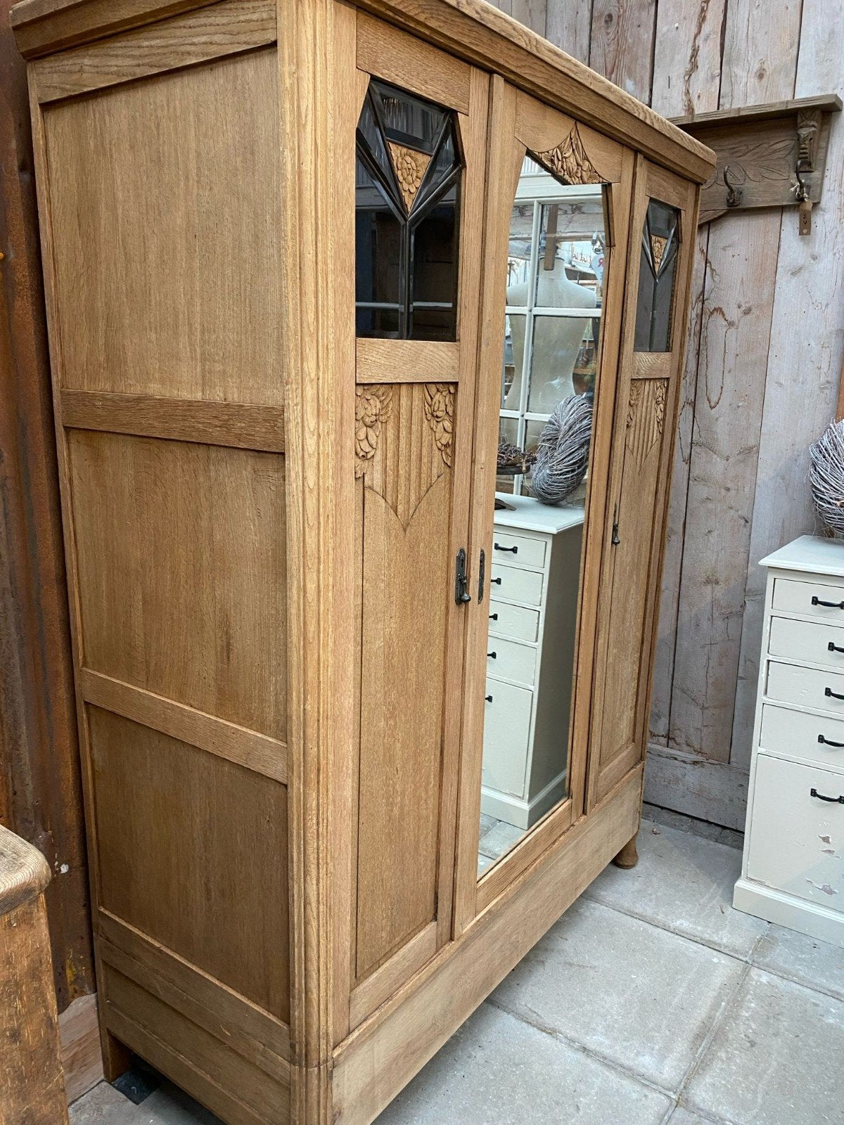 Landelijke Franse Art Nouveau kast demontabel, Ophalen