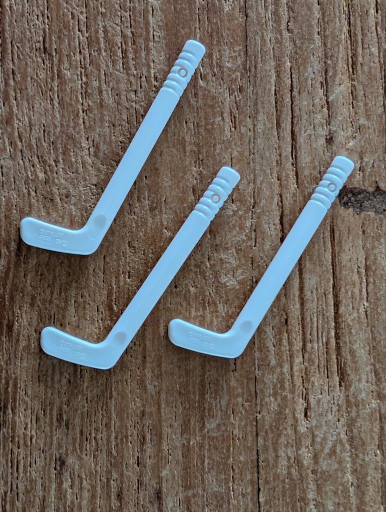 Lego Minifigures ijshockey Sticks wit 3x, Ophalen of Verzenden, Zo goed als nieuw, Lego