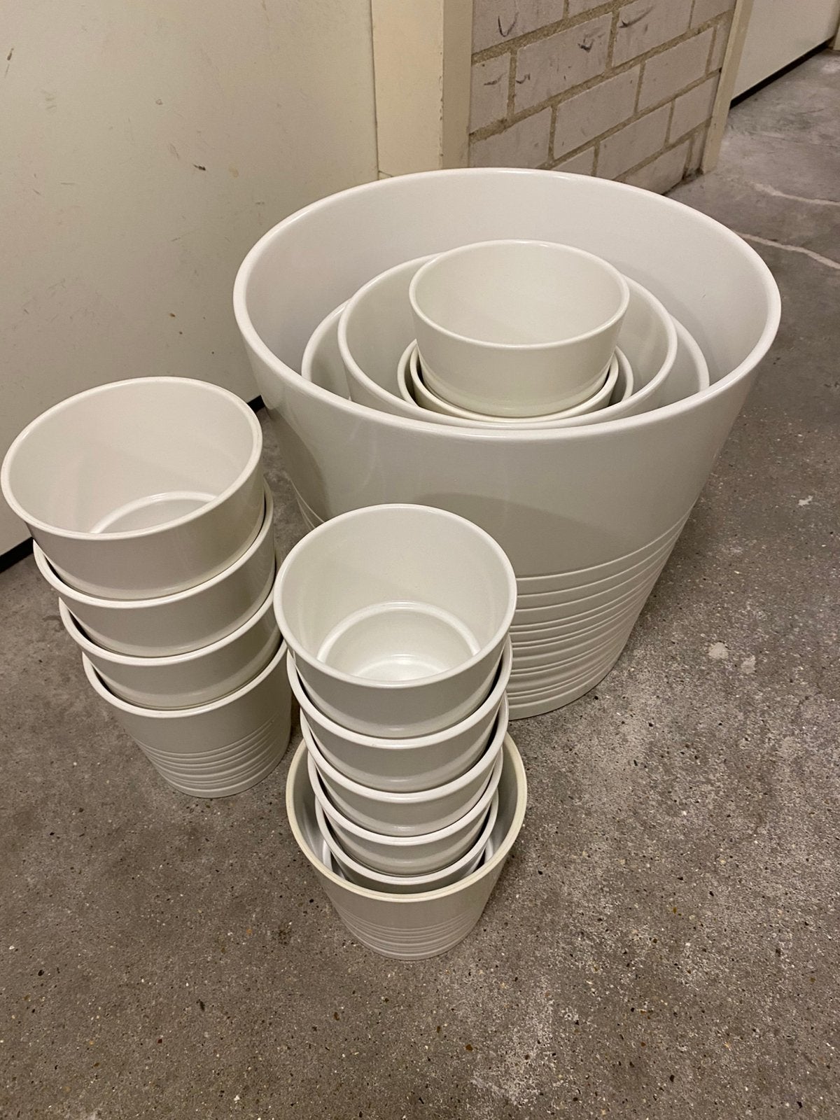 IKEA MUSKOT bloempotten – set van 16 stuks – diverse maten, Tuin en Terras, Rond, Binnen, Ophalen of Verzenden, Zo goed als nieuw