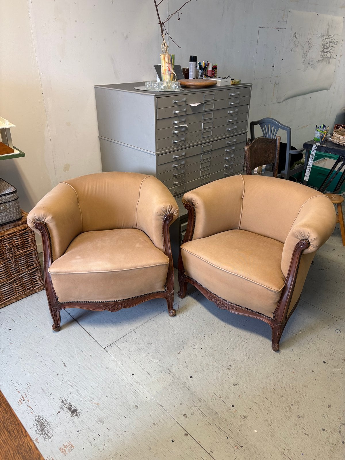 Set van twee art-deco/klassieke fauteuils, Antiek en Kunst, Ophalen