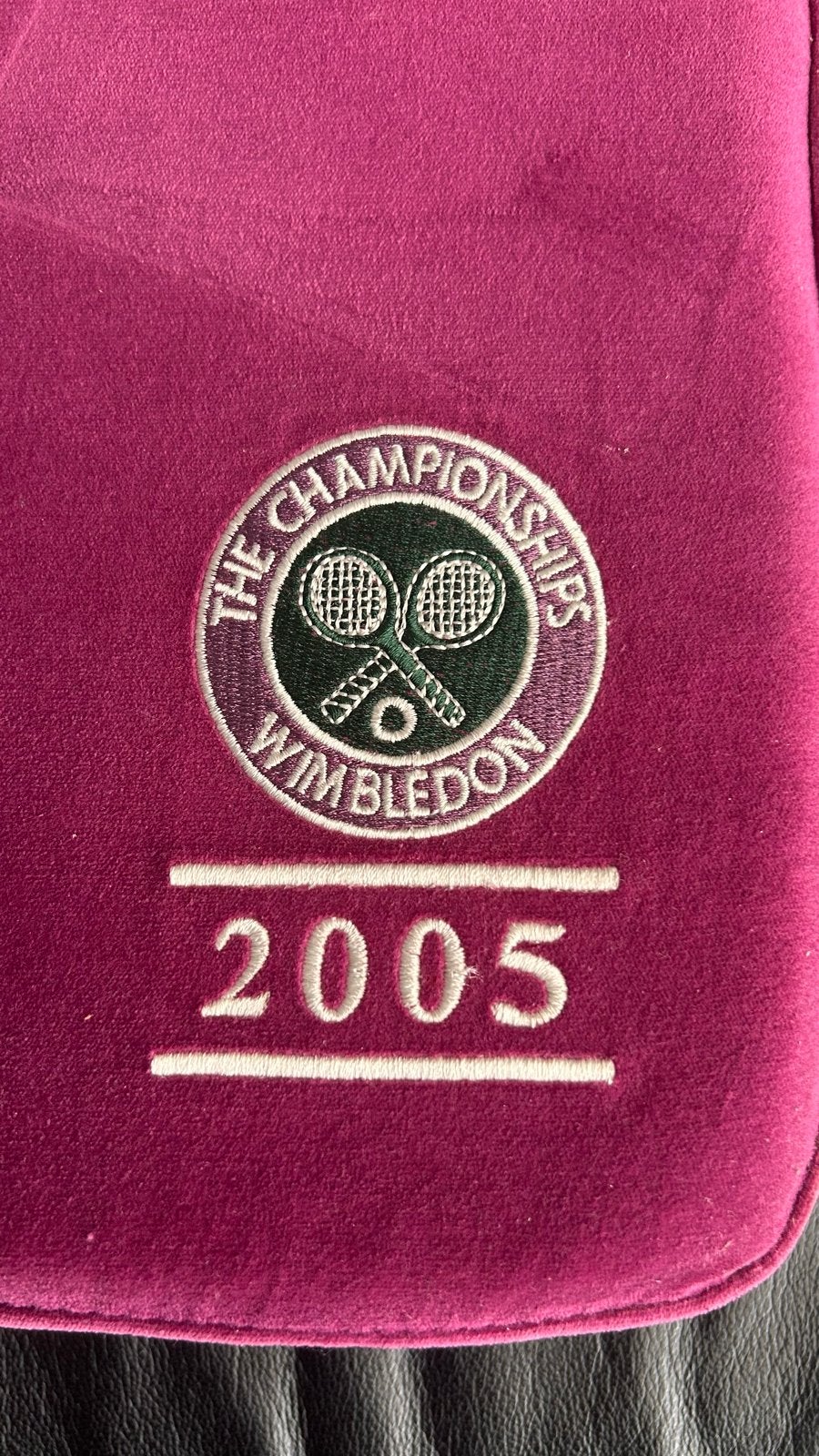 Wimbledon 2005 -Tennis memorabilia souvenir /  zitkussen, Ophalen, Gebruikt, Overige sporten, Overige typen