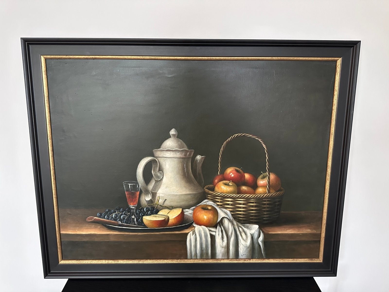 Mooi groot sfeervol stilleven, Antiek en Kunst, Kunst | Schilderijen | Klassiek, Ophalen, Nederlandse school, Stilleven