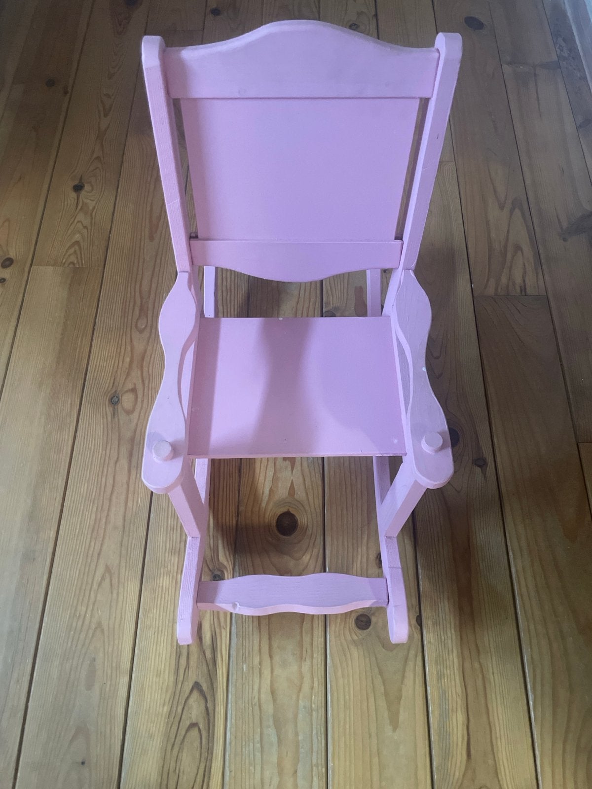 Roze houten schommelstoel voor kinderen, Ophalen, Gebruikt, Stoel