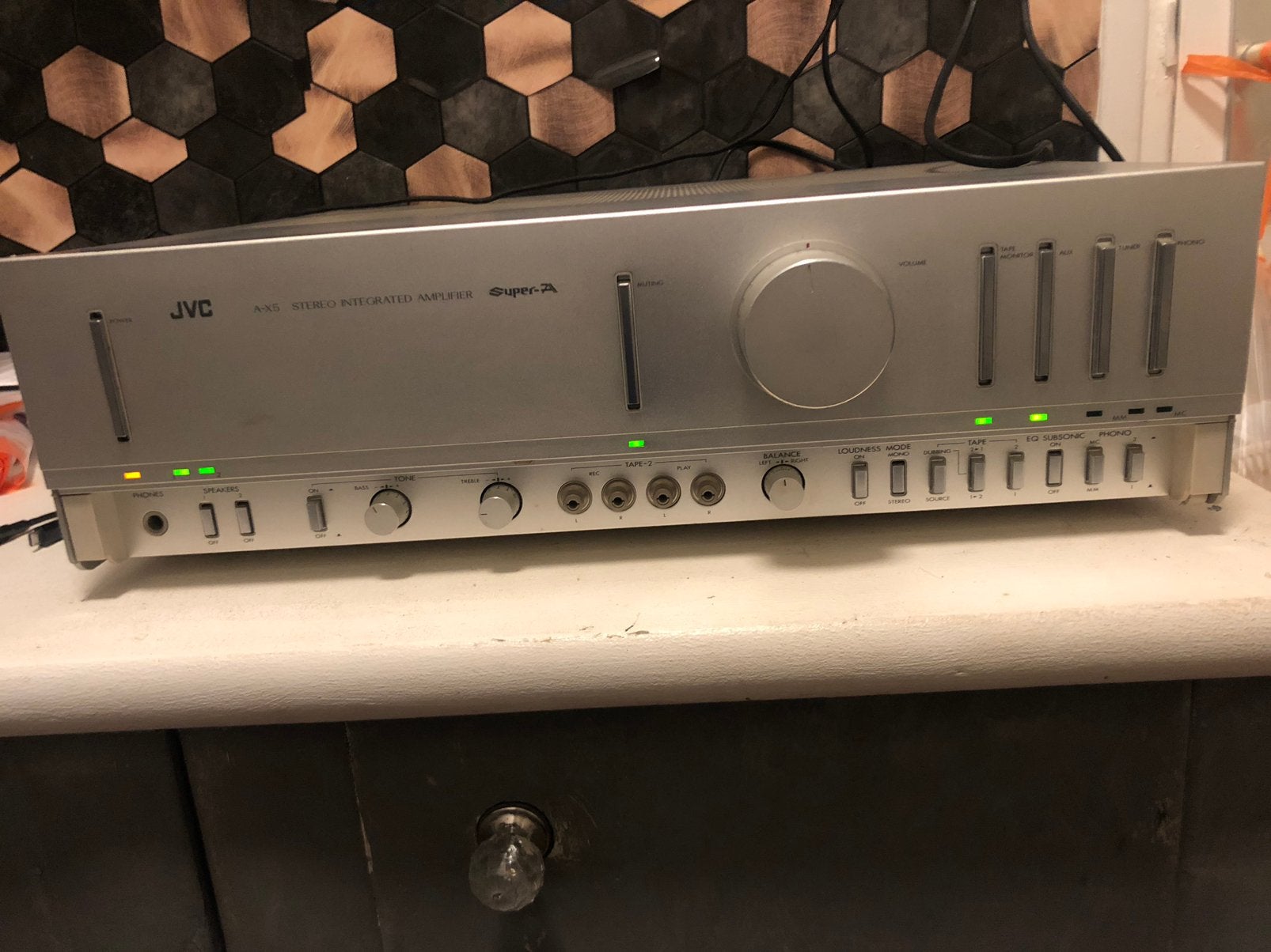 Oude JVC Integrated A X5 super versterker systeem 1979/71, Ophalen, Zo goed als nieuw, Audio