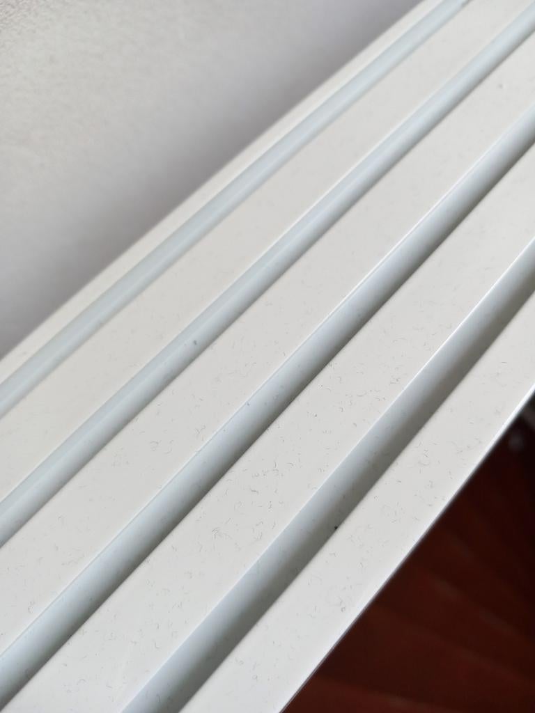 Witte gordijnrails - 2 stuks 350 en 320cm 4 baans, Ophalen, Gebruikt, Wit