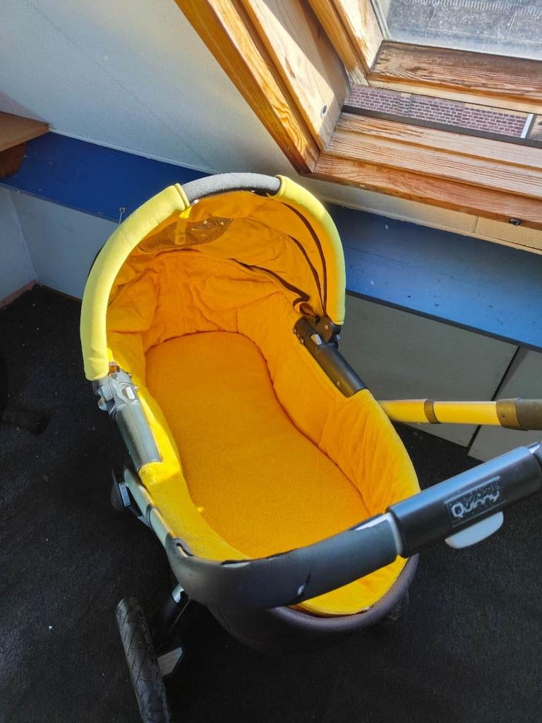 Quinny kinderwagen met reiswieg - Geel/Bruin, Gebruikt, Combiwagen, Met reiswieg, Quinny