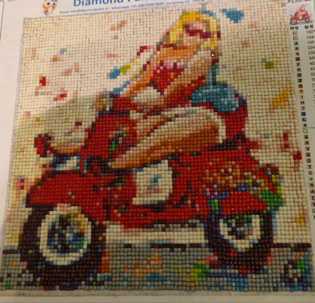 Diamond Painting Kant en Klaar - Zelf Inlijsten, Diamond painting, Meerkleurig, Ophalen of Verzenden, Zo goed als nieuw