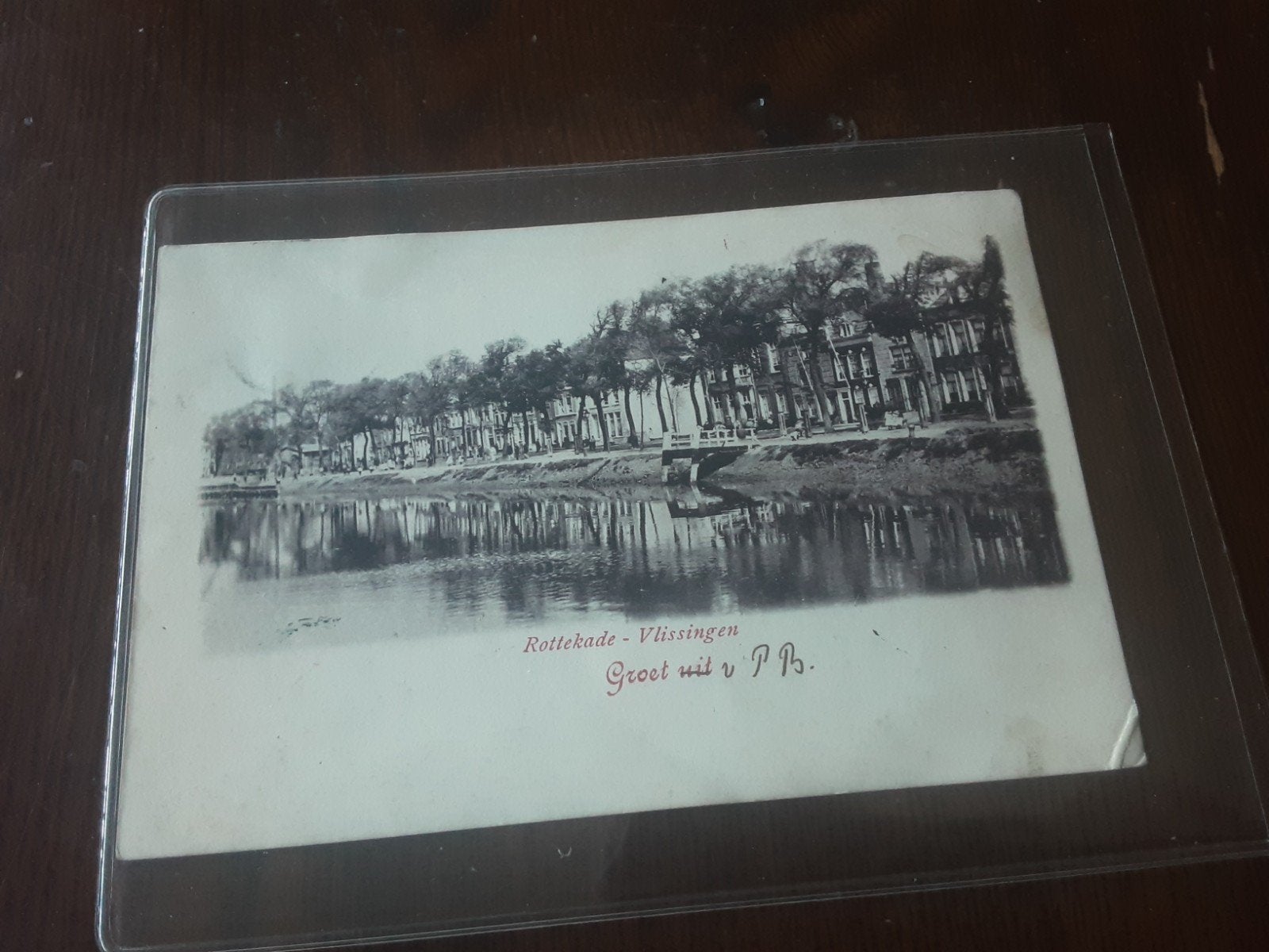 Zeer oude kaart Vlissingen Rottekade, Verzamelen, Ophalen of Verzenden, Voor 1920, Gelopen, Zeeland