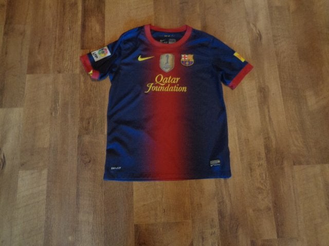 FC BARCELONA shirt maat 152-158 (Thuisshirt 2012-2013), Maat XS of kleiner, Verzenden, Zo goed als nieuw, Shirt