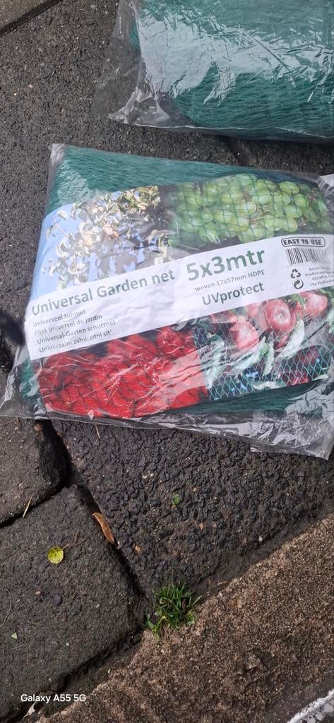 NieuwUniverseel tuinnet 5x3m - UV beschermd 5 euro per stuk, Ophalen of Verzenden, Nieuw