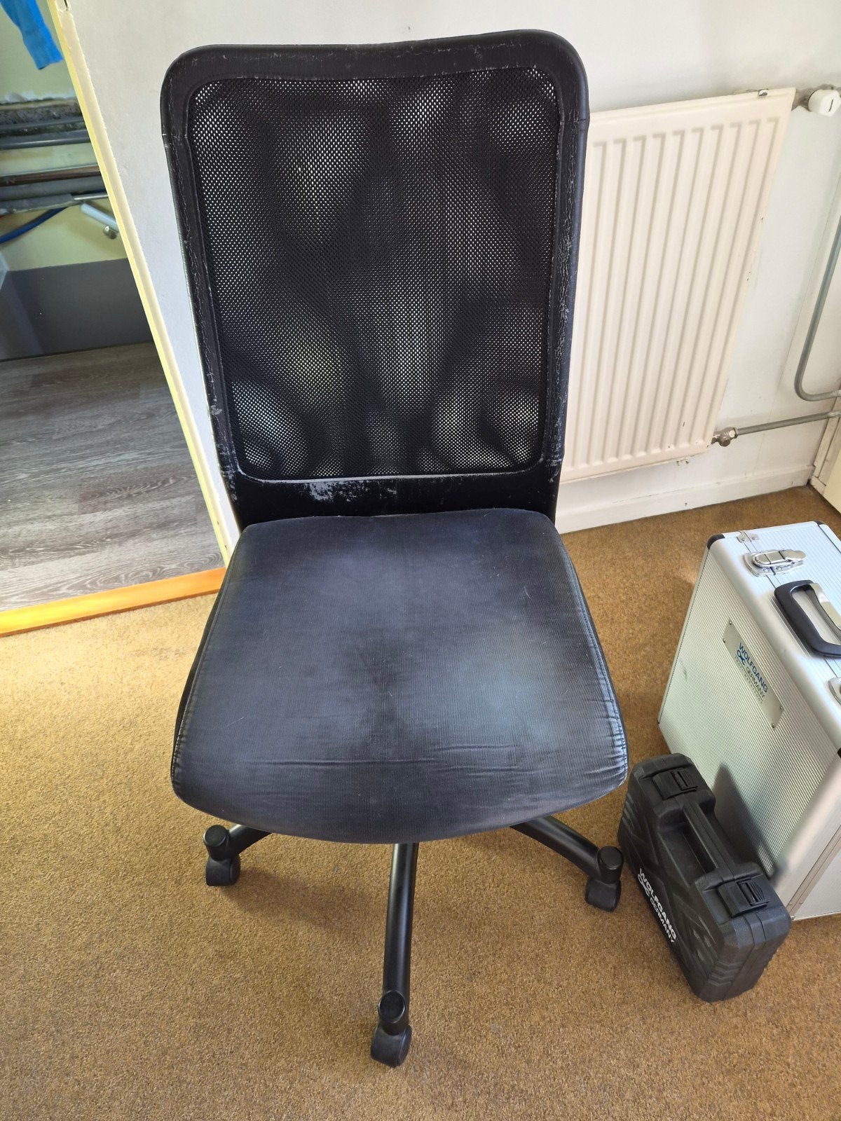 bureau stoel, Huis en Inrichting, Ophalen, Gebruikt, Zwart, Bureaustoel