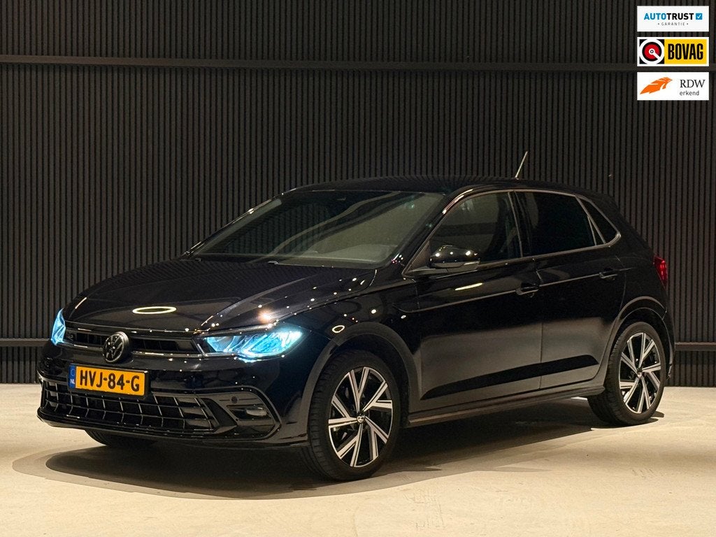 Volkswagen POLO 1.0 TSI R-Line |Virtual|Camera|ACC|Carplay|S, Gebruikt, Euro 6, Zwart, Bedrijf