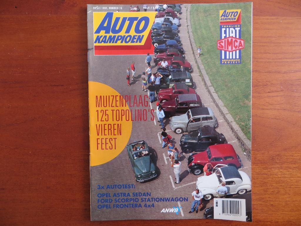 Autokampioen 15 1992 Fiat Topolino-feest, Jaguar XJS Conv., Ophalen of Verzenden, Nieuw, Overige merken