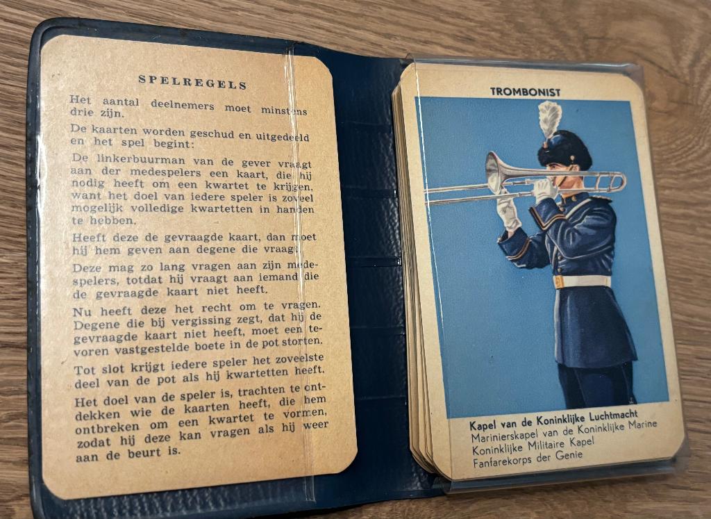 Militair kwartetspel militaire muziekcorpsen, Verzamelen, Ophalen of Verzenden, Landmacht, Nederland, Overige typen