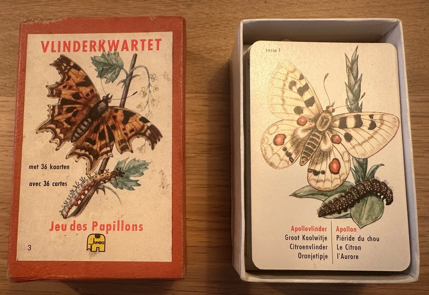 Jumbo Vlinderkwartet nr. 3 compleet met spelregels, Ophalen of Verzenden, Zo goed als nieuw, Kwartet(ten)