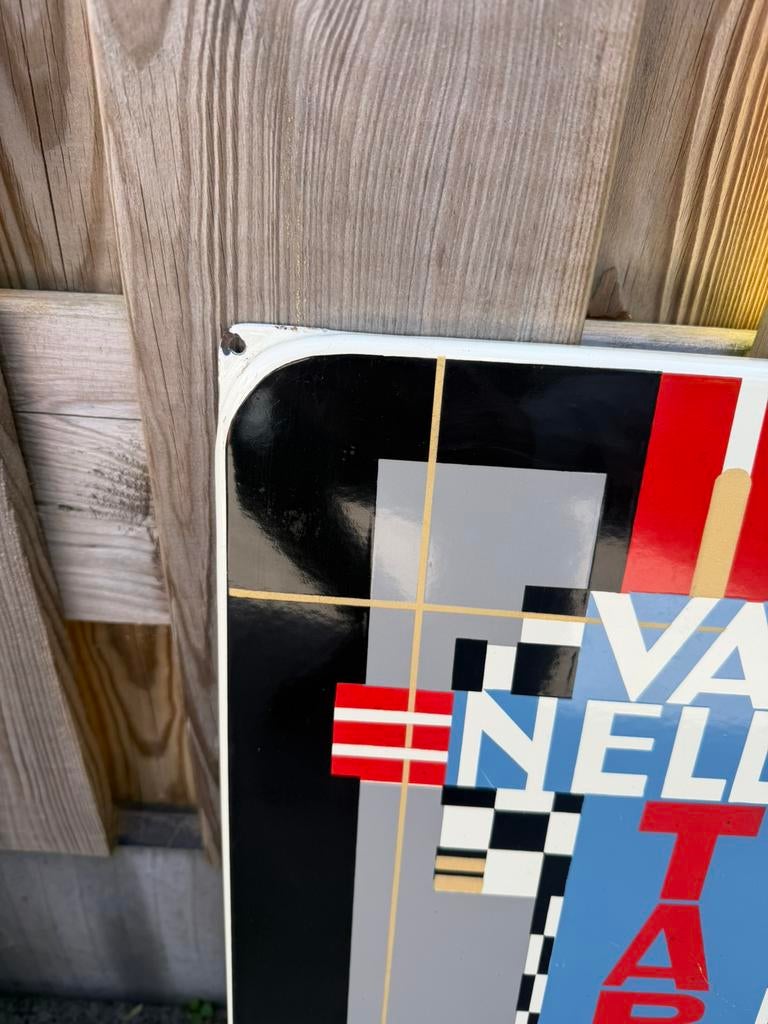Van Nelle’s Tabak emaille reclamebord, Reclamebord, Gebruikt, I, Ophalen of Verzenden