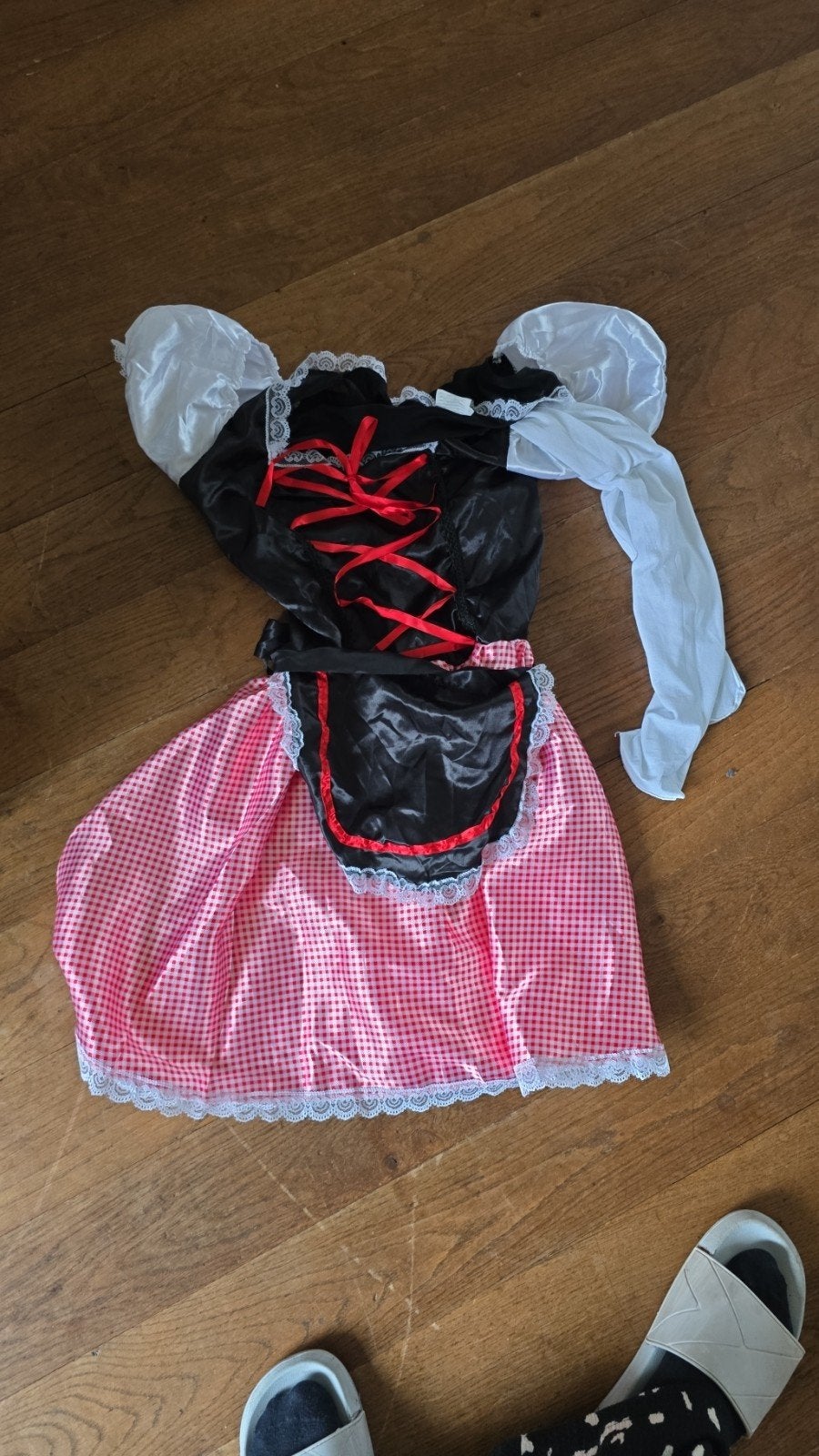 Dirndl jurk - Oktoberfest kostuum maat L, Maat 38/40 (M), Carnaval, Ophalen of Verzenden, Onbekend
