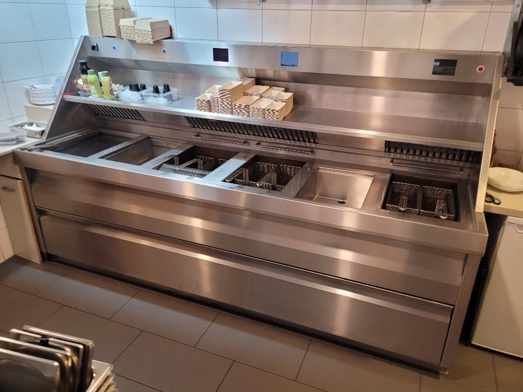 compleet cafetaria inventaris Kuiper bakwand, Nissei, Ophalen, Gebruikt, Fornuis, Frituur en Grillen