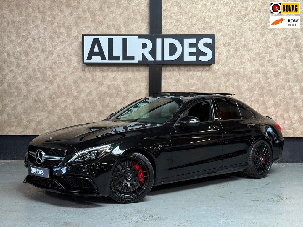 Mercedes-Benz C-klasse AMG 63 S | Pano | Burmester | Stoelve, Auto's, Mercedes-Benz, Automaat, Achterwielaandrijving, 510 pk, Zwart