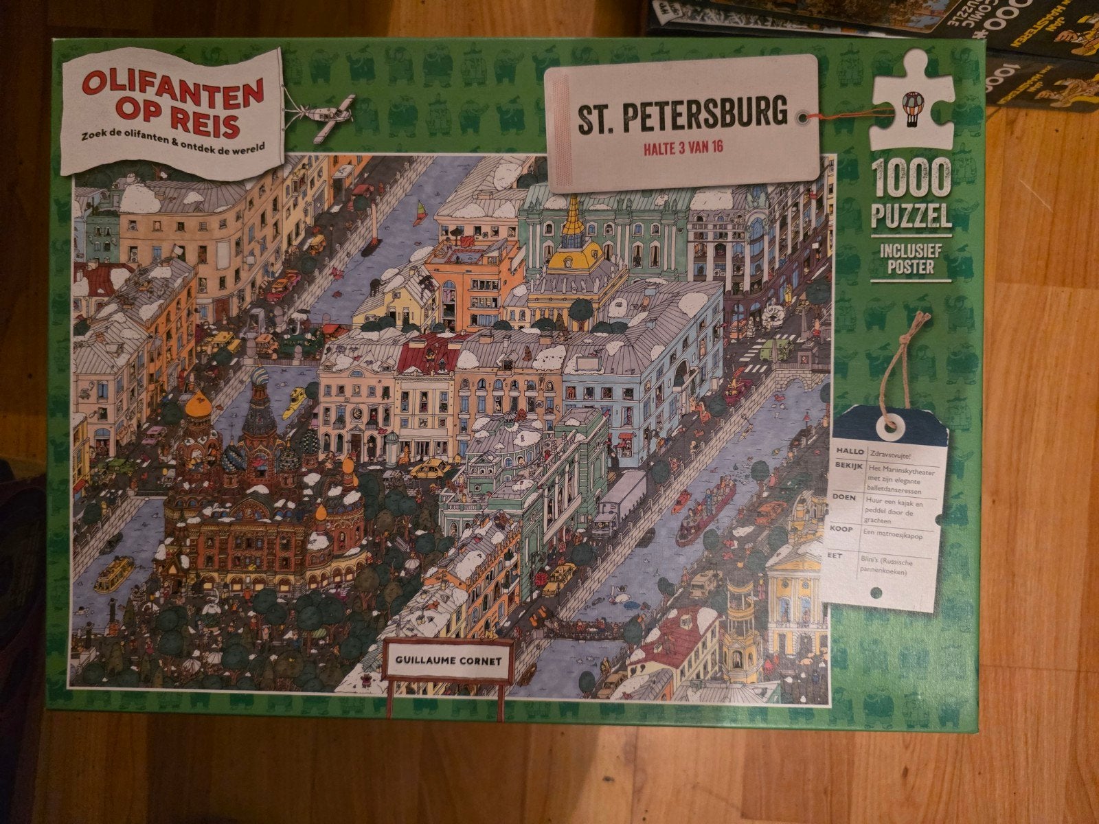 Olifanten op Reis: St. Petersburg 1000 stukjes puzzel, Ophalen, 500 t/m 1500 stukjes, Gebruikt, Legpuzzel