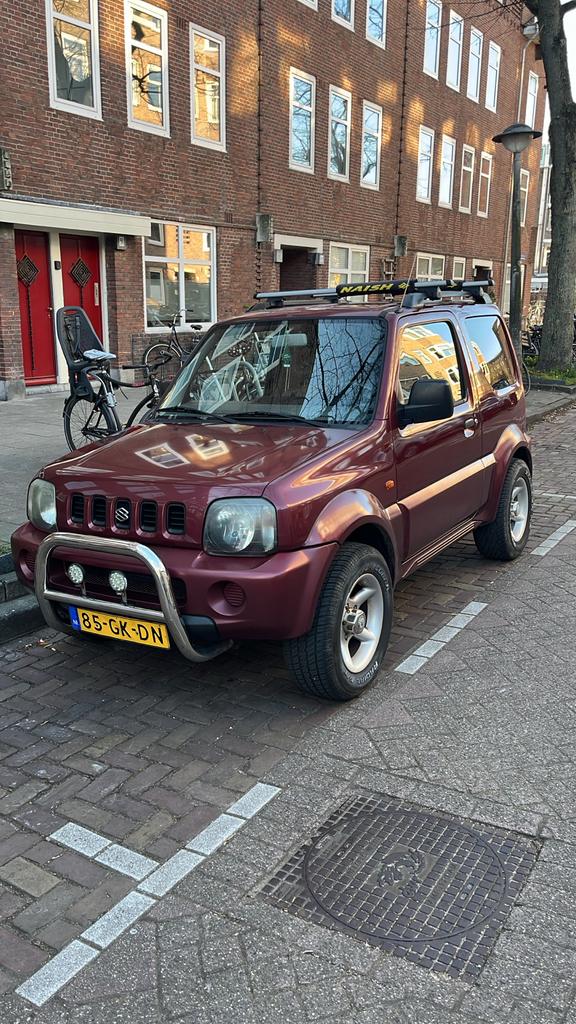 Suzuki Jimny 1.3 JX 4WD 2000 Rood, Auto's, Suzuki, 40 €/maand, 4 cilinders, 4 stoelen, Origineel Nederlands