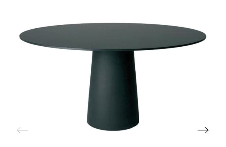 Moooi container eettafel zwart 140 cm, Ophalen, Overige materialen, Rond, Zo goed als nieuw