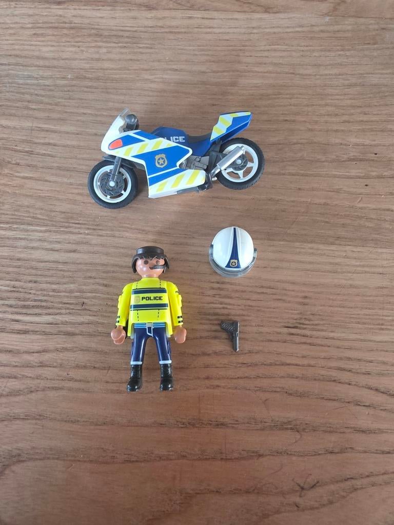 Playmobil politie motor met agent, Ophalen of Verzenden