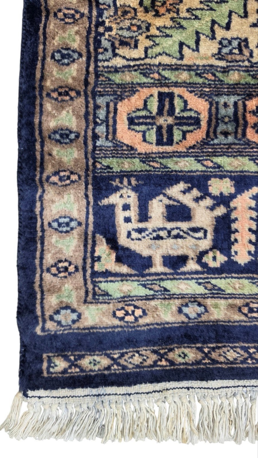 Handgeknoopt oosters wol Karachi tapijt merino 46x105cm, Www.hypepopup.nl, Ophalen of Verzenden, Zo goed als nieuw, Www.hypepopup.nl