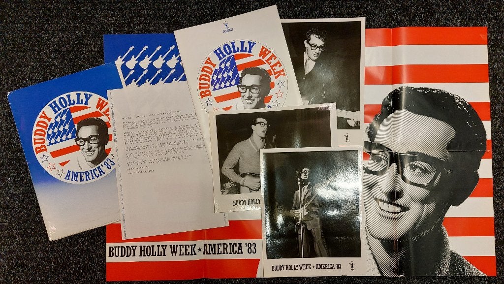 Paul McCartney Buddy Holly Week promo PERSMAP POSTER Beatles, Verzamelen, Gebruikt, MPL, Verzenden, NvT