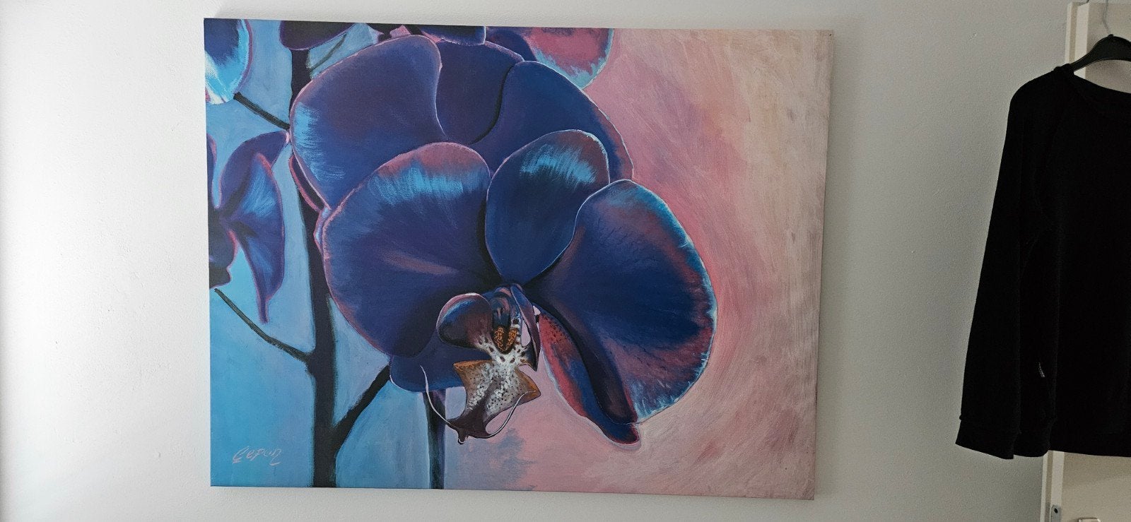 Groot Canvasdoek Schilderij Print - Orchidee 118x90 cm, Ophalen, Nieuw, Print, 100 tot 125 cm