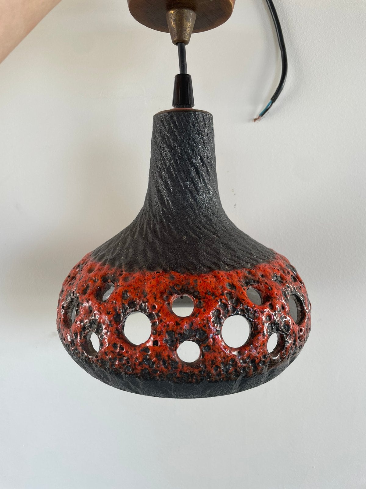 Vintage fat lava hanglamp, Huis en Inrichting, Ophalen of Verzenden, Gebruikt, Overige materialen, Retro vintage