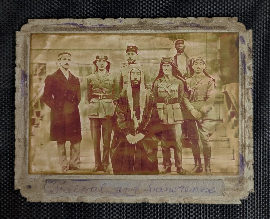 Foto van koning Faisal van Irak en Lawrence, Gebruikt, Verzenden, Foto, Buitenland