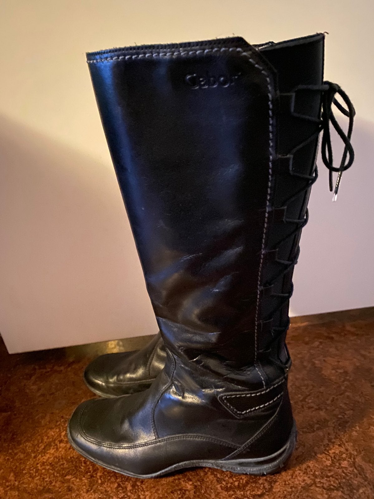 ZWARTE GABOR SPORT LAARZEN 4,5/ 37,5, Kleding | Dames, Schoenen, Hoge laarzen, Zwart, Ophalen of Verzenden, Gedragen