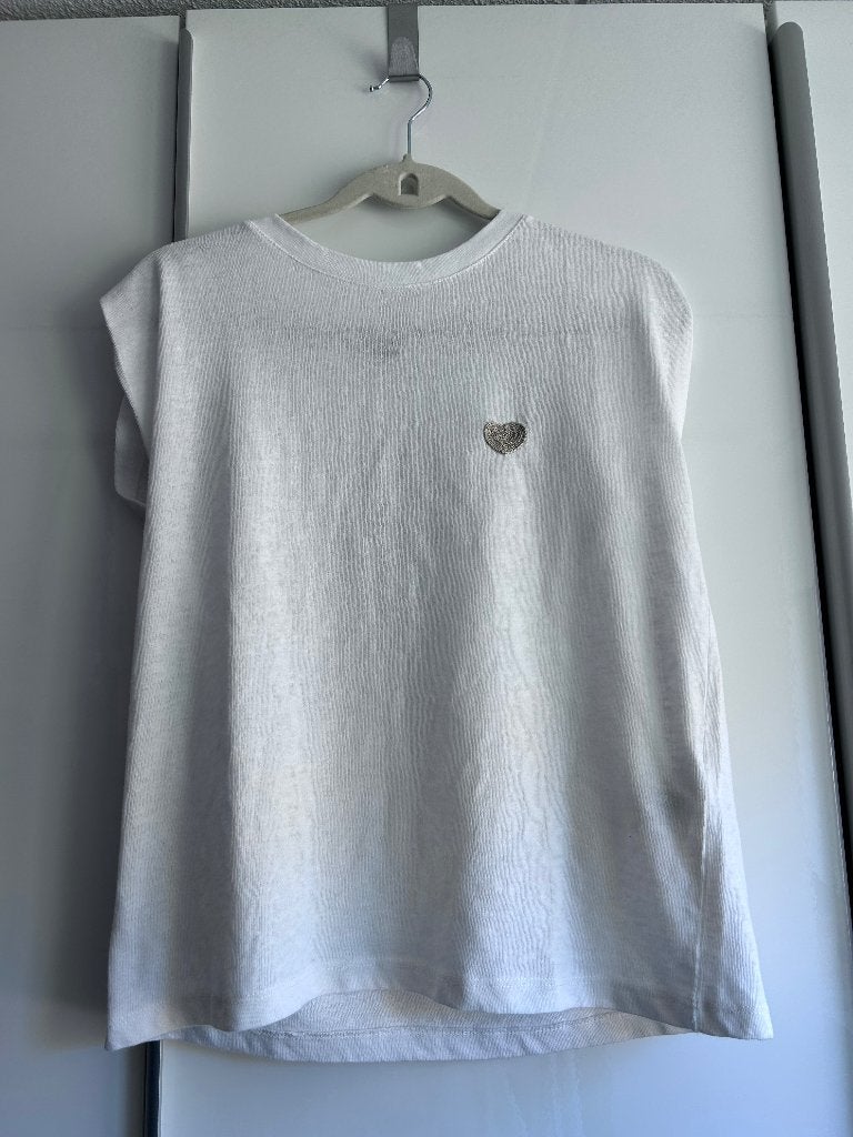 Wit shirt van Kiabi, Maat 38/40 (M), Wit, Ophalen of Verzenden, Gedragen
