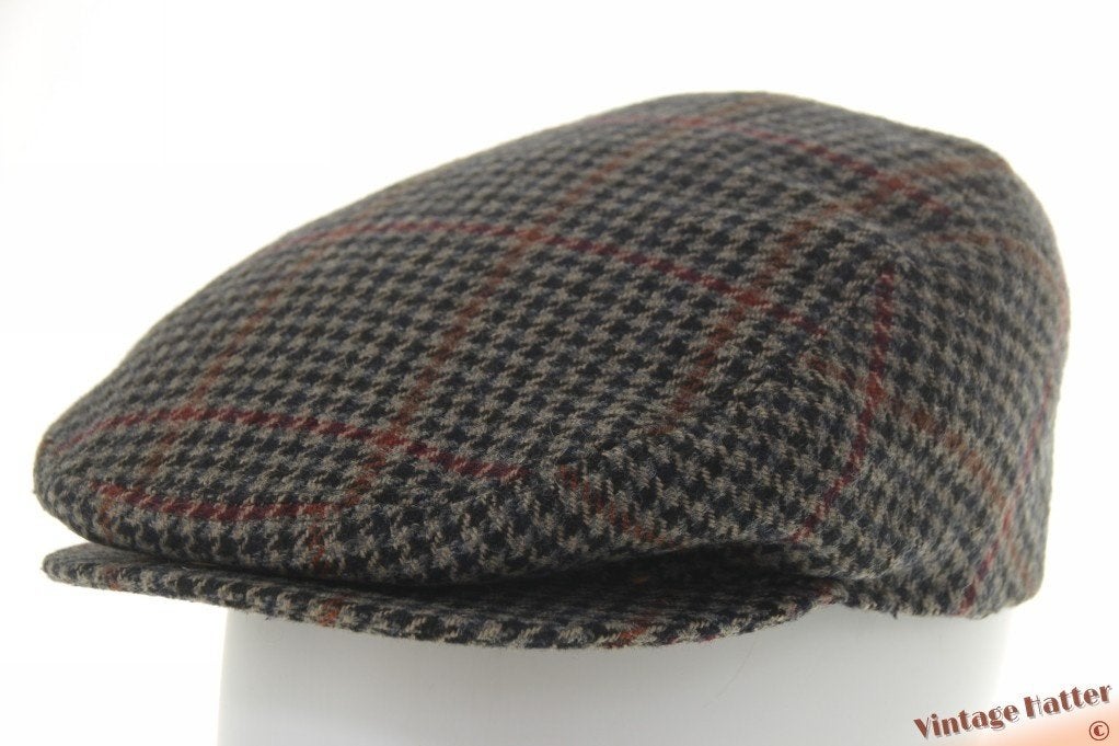 Vintage flatcap Platte pet Canda grijsblauw tweed-stijl 59,5, Ophalen of Verzenden, 58 of 59 cm (L, 7¼ of ⅜ inch), Canda (C&A)