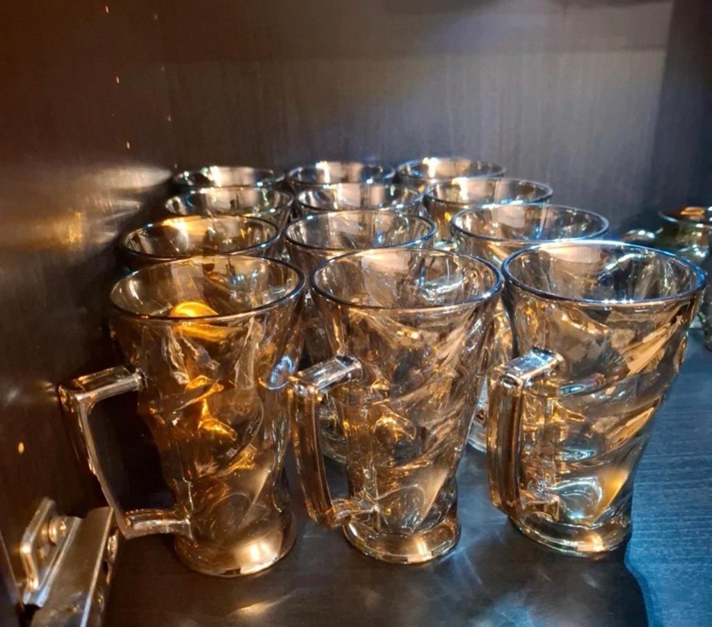 Set van 12 glazen met oor, uniek design., Ophalen of Verzenden