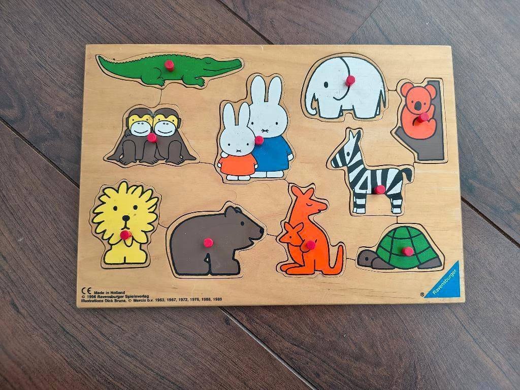 Nijntje insteekpuzzel, Ophalen, Zo goed als nieuw, Van hout, Minder dan 10 stukjes