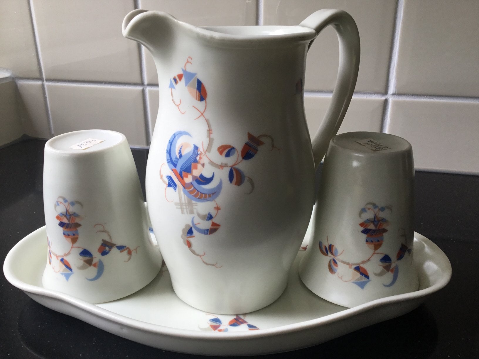 Melkkan en 2 bekers., Ophalen of Verzenden