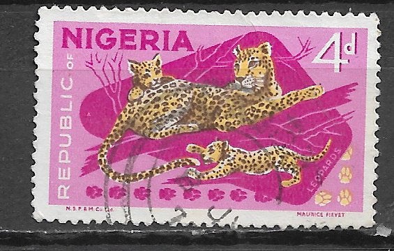 Nigeria 1965 Luipaard, Verzenden, Nigeria, Gestempeld